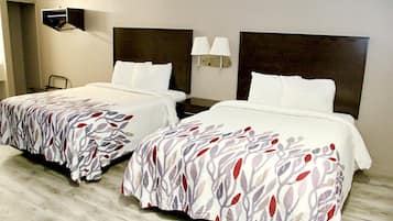 Deluxe Room, 2 Double Beds, Non Smoking | Premium bedding, desk, laptop workspace, blackout drapes