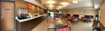 Free daily buffet breakfast