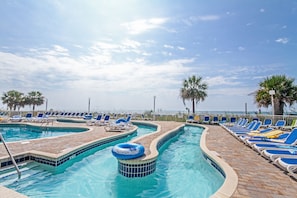 2 indoor pools, 3 outdoor pools, sun loungers