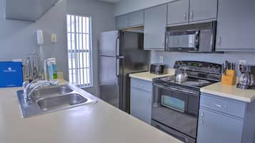 Villa, 2 Bedrooms | Private kitchen | Full-sized fridge, microwave, oven, stovetop
