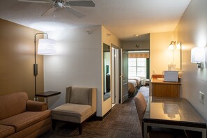Suite, 2 Queen Beds, Non Smoking | Desk, free WiFi, bed sheets, alarm clocks