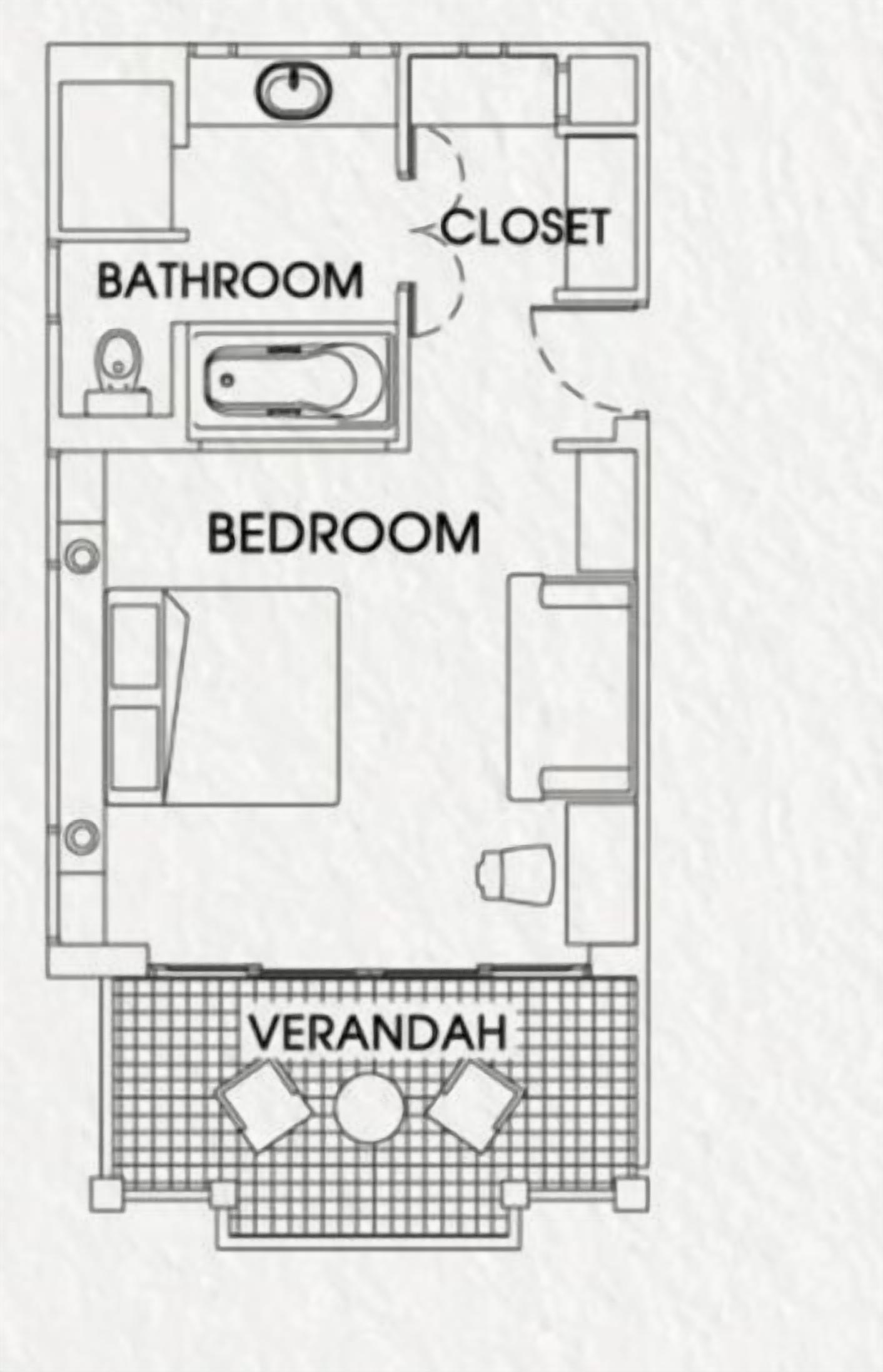 deluxe room - free krabi airport transfer | floor plan