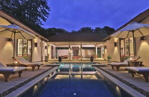 Beachside Villa 2 Bedrooms With Private Pool | Beach | On the beach, white sand, sun loungers, beach umbrellas