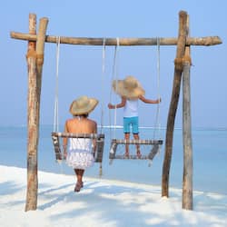 On the beach, scuba diving, snorkelling, waterskiing