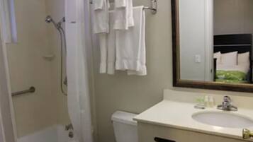 Hair dryer, towels