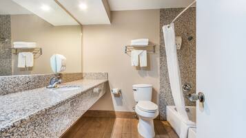 Chambre Deluxe double | Salle de bain | Articles de toilette (gratuits), séchoir à cheveux, serviettes fournies