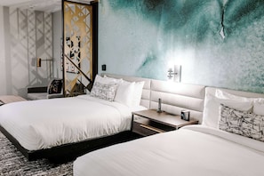 Pillowtop beds, desk, iron/ironing board, free WiFi