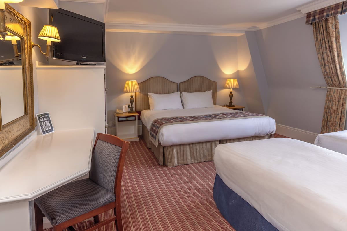 Individually decorated, individually furnished, desk, blackout drapes