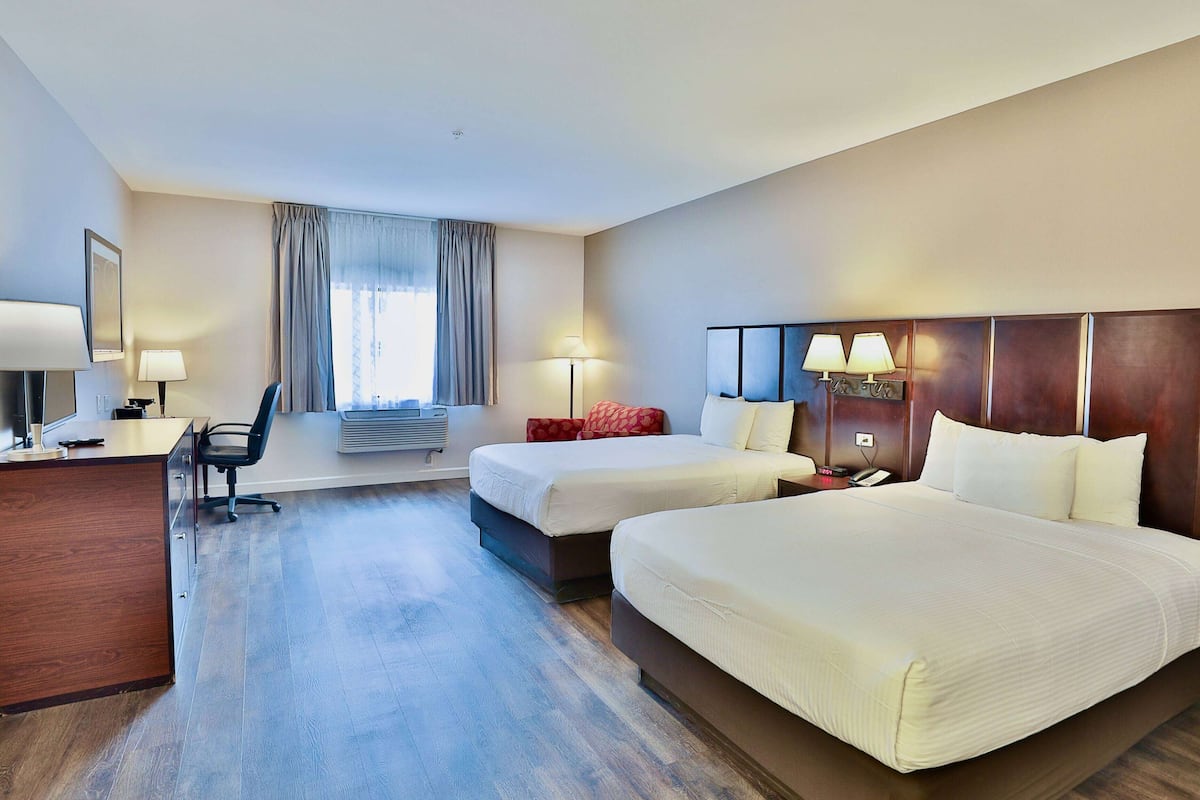 Studio Suite, 2 Queen Beds, Non Smoking | In-room safe, desk, laptop workspace, blackout drapes