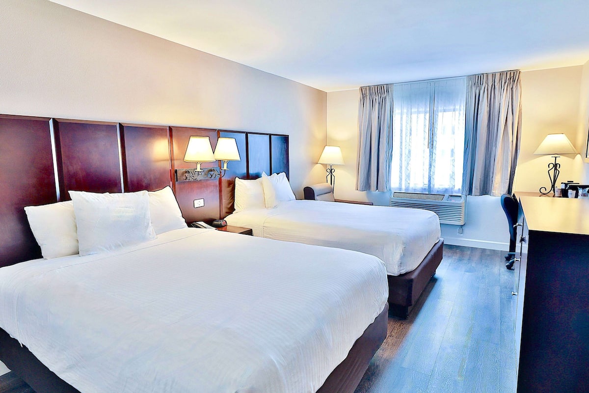Room, 2 Queen Beds, Accessible, Non Smoking | Desk, laptop workspace, blackout drapes, iron/ironing board