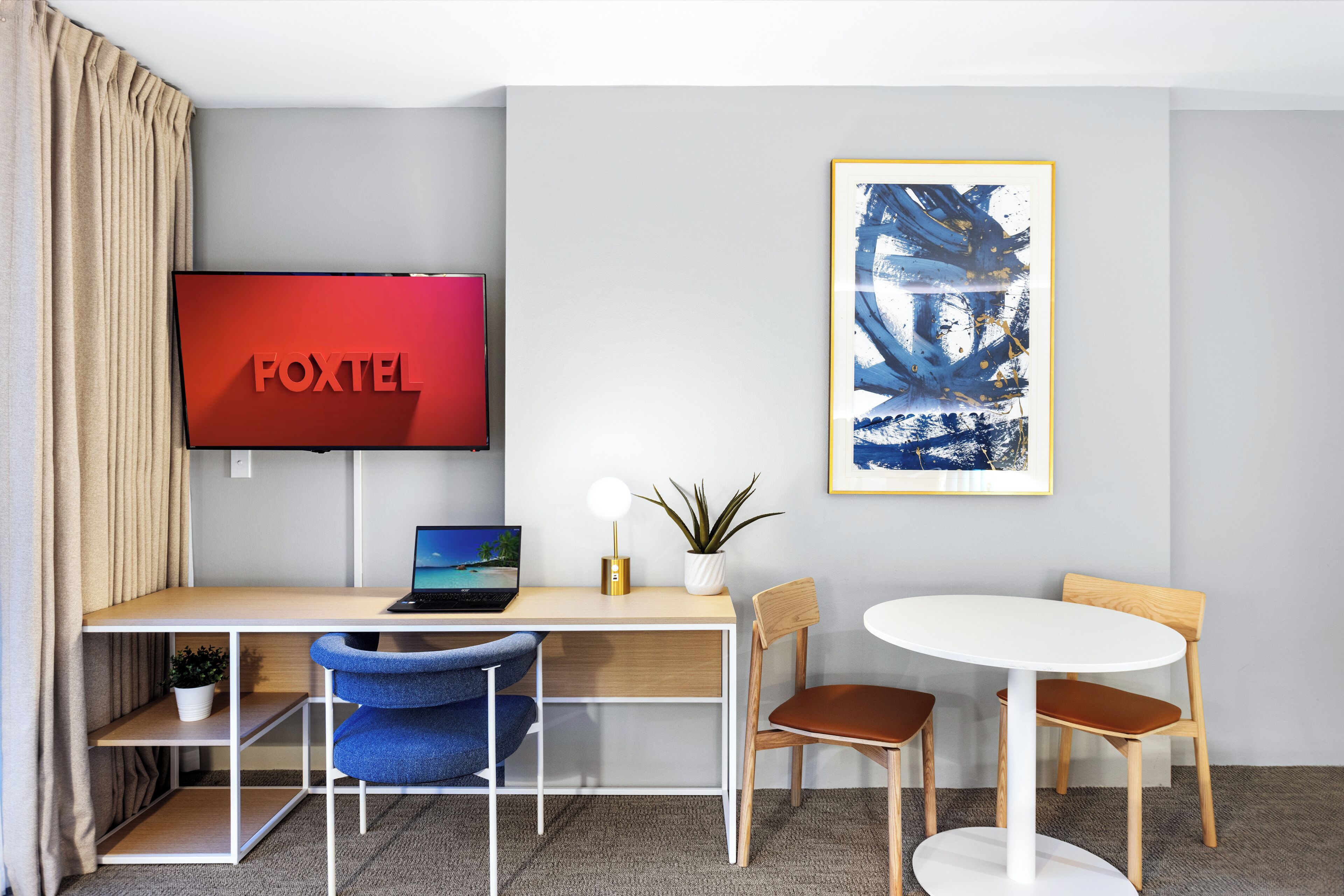 1 bedroom, individually furnished, desk, laptop workspace