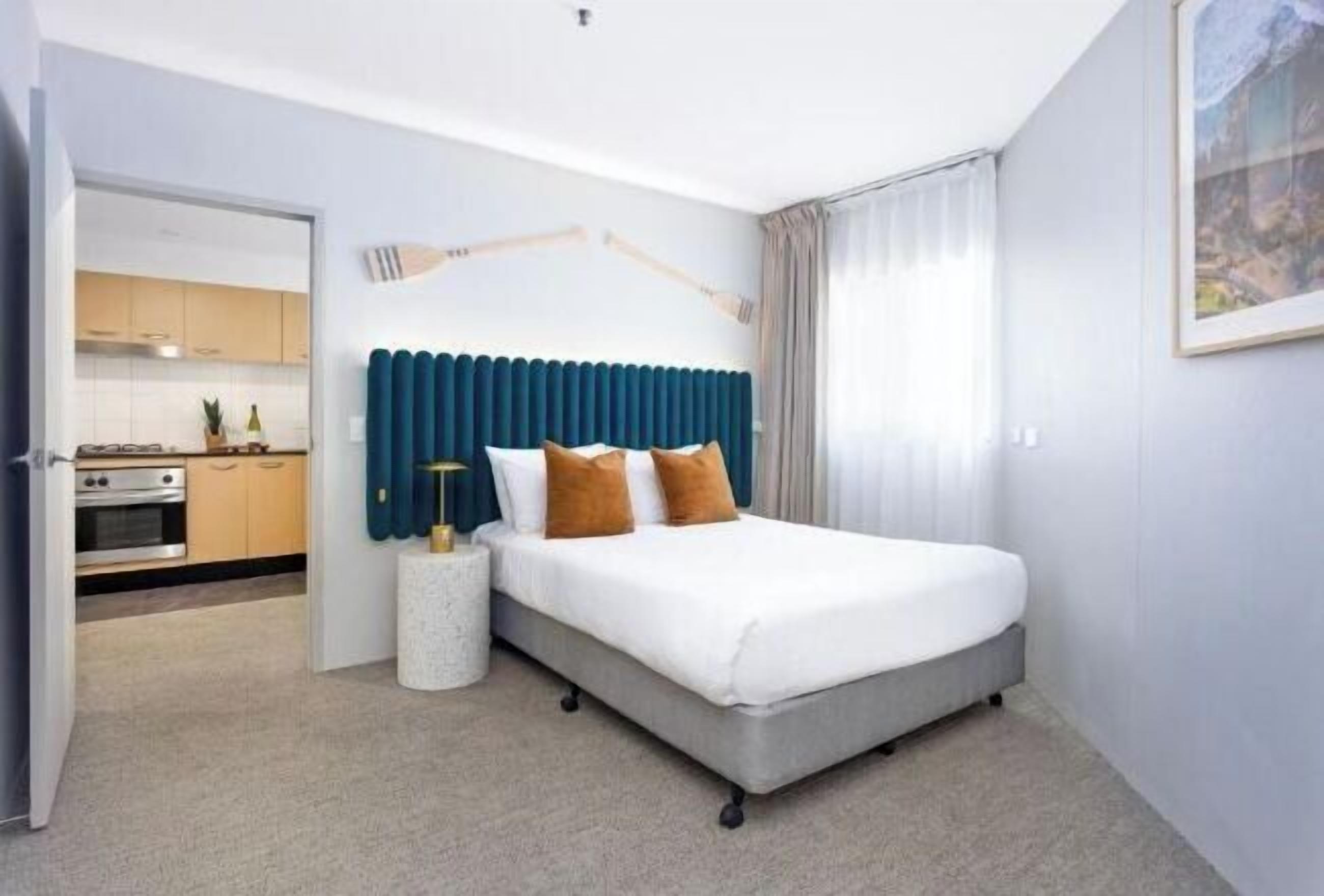 Individually furnished, desk, laptop workspace, blackout drapes