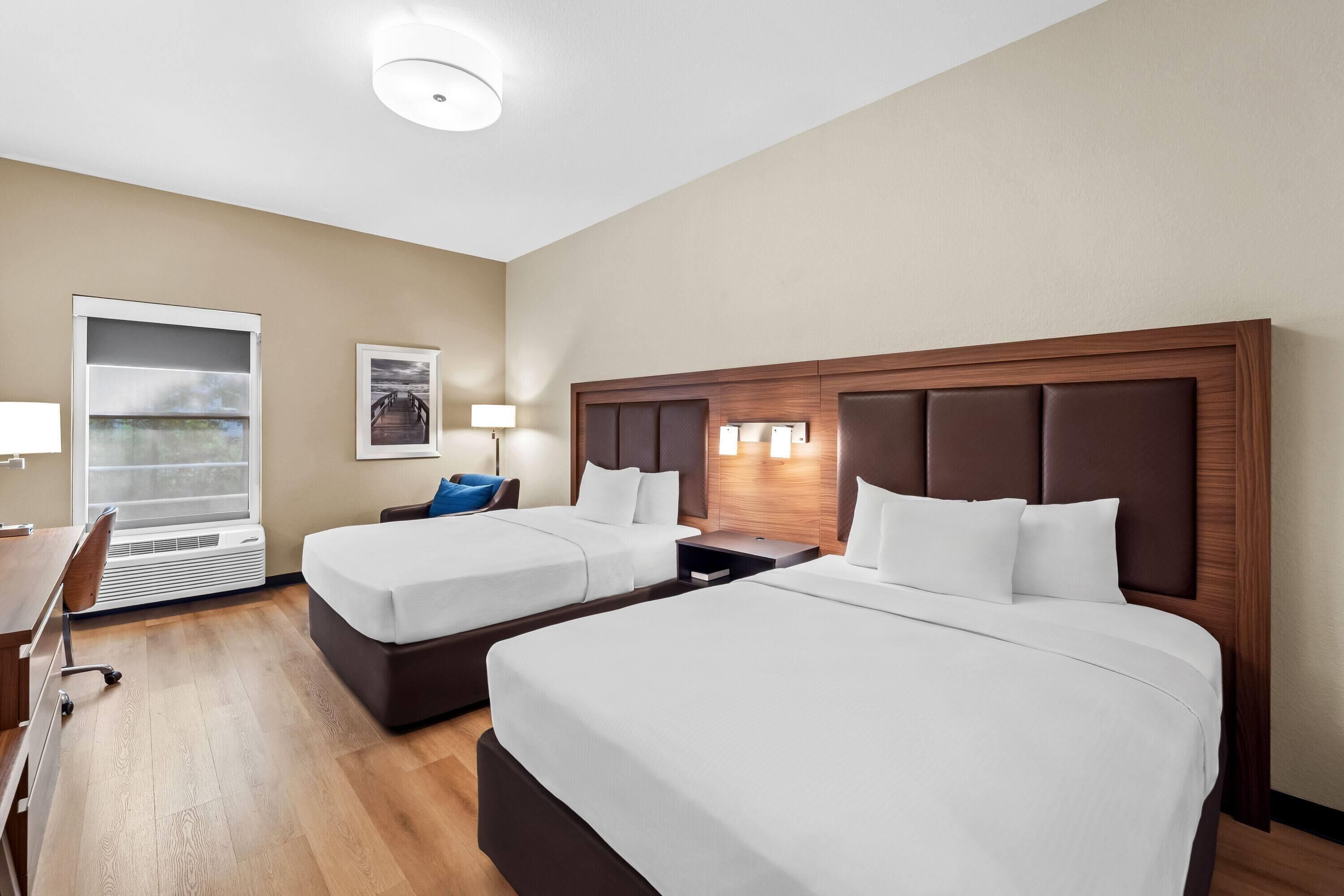 room, 2 queen beds, non smoking | 1 bedroom, premium bedding, desk, blackout curtains