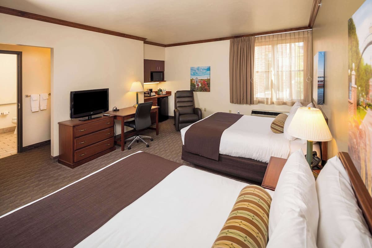 Suite, 2 Queen Beds, Accessible, Non Smoking | In-room safe, desk, blackout curtains, iron/ironing board