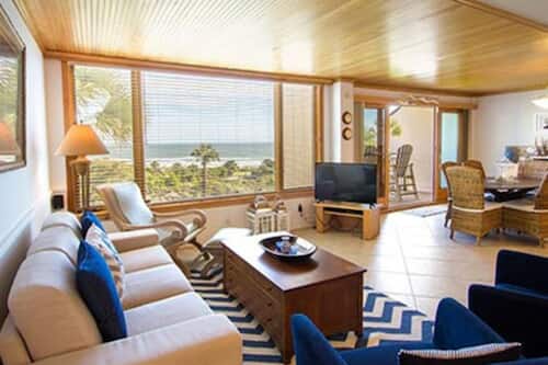 Villa, 2 Bedrooms, Ocean View | Living room | Flat-screen TV