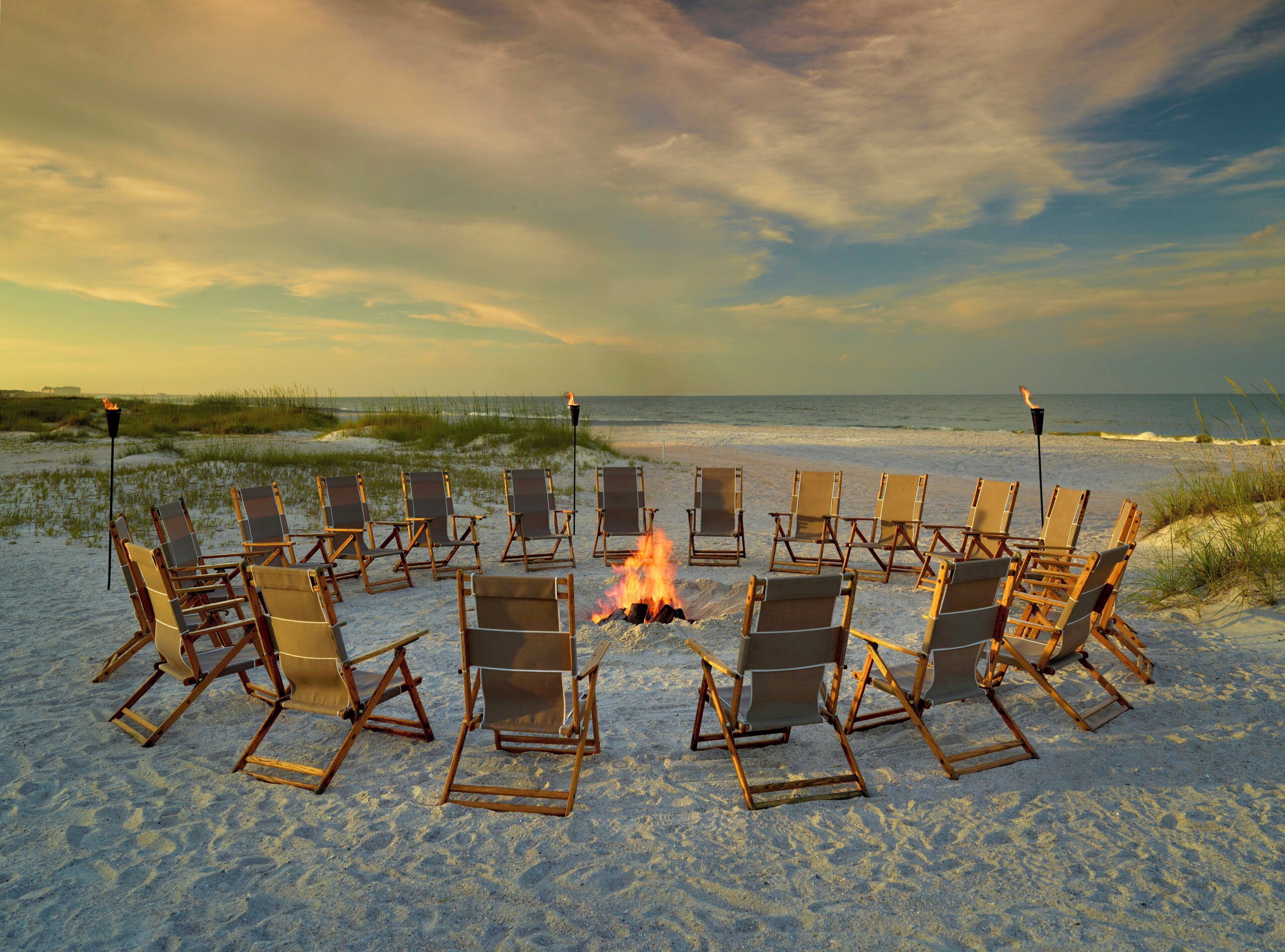 On the beach, beach cabanas, beach towels, kayaking