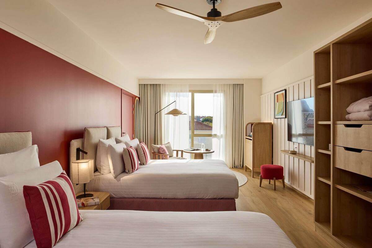 family room, 2 double beds | premium bedding, down duvets, minibar, in-room safe