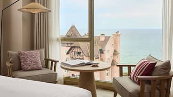 Deluxe Room, 1 King Bed, Ocean View | Premium bedding, down comforters, minibar, in-room safe