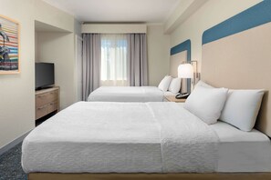 Suite, 2 Double Beds | In-room safe, desk, laptop workspace, blackout drapes