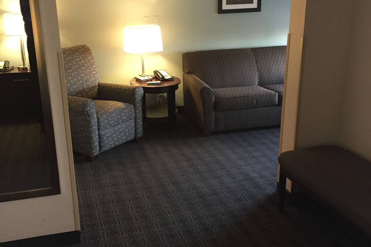 suite, multiple beds, non smoking, refrigerator & microwave (with sofabed) | living area | 43-inch flat-screen tv with satellite channels, tv