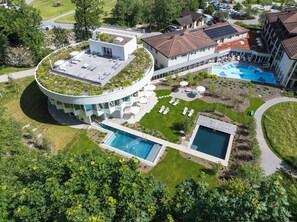 Indoor pool, 3 outdoor pools, open 9:00 AM to 8:00 PM, pool umbrellas