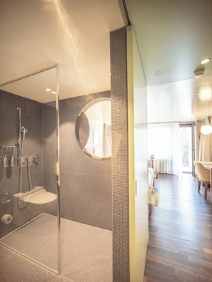 Hair dryer, bathrobes, slippers, electronic bidet - Resort Hof Weissbad (Schwende)