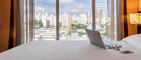 Minibar, in-room safe, desk, laptop workspace