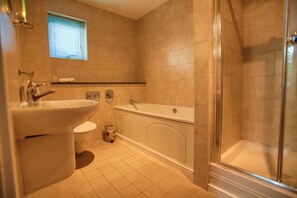 Free toiletries, hair dryer, towels
