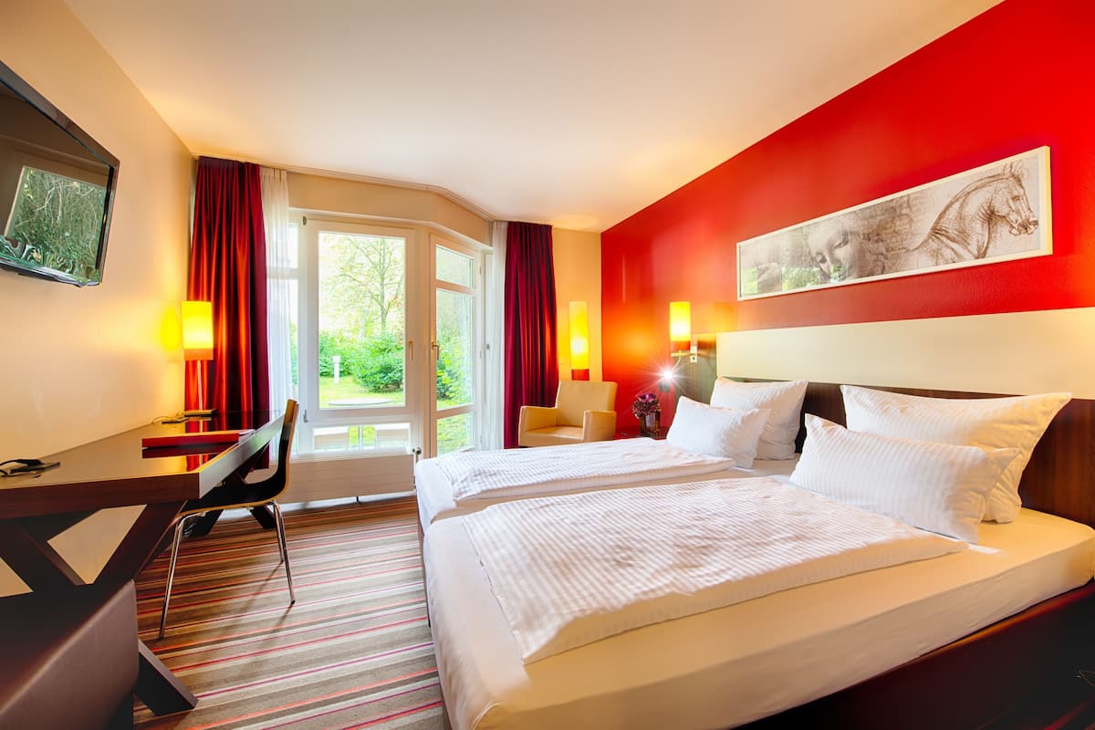 In-room safe, desk, iron/ironing board, free cots/infant beds