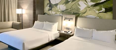1 bedroom, premium bedding, desk, laptop workspace