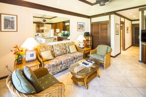 Suite, 1 Bedroom Garden View Paradise | In-room safe, desk, laptop workspace, iron/ironing board