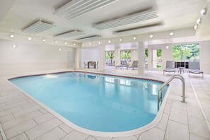 Indoor pool, pool loungers