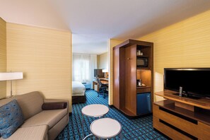 In-room safe, desk, laptop workspace, blackout curtains