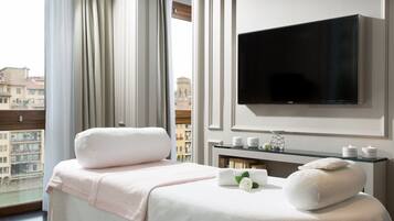 Espace de soins pour les couples, soins corporels, soins d'aromathérapie
