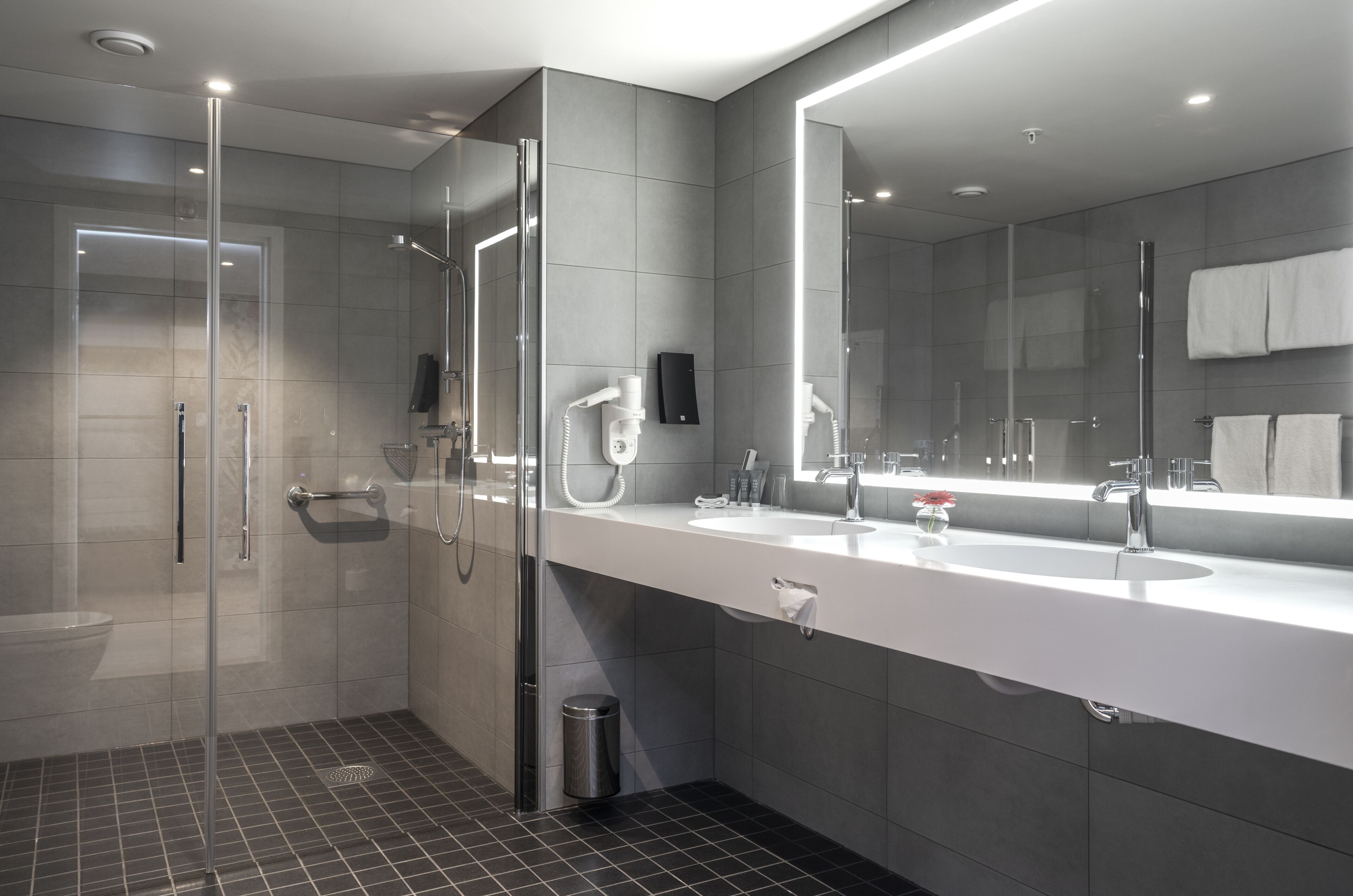 suite | bathroom | shower, free toiletries, hair dryer, towels