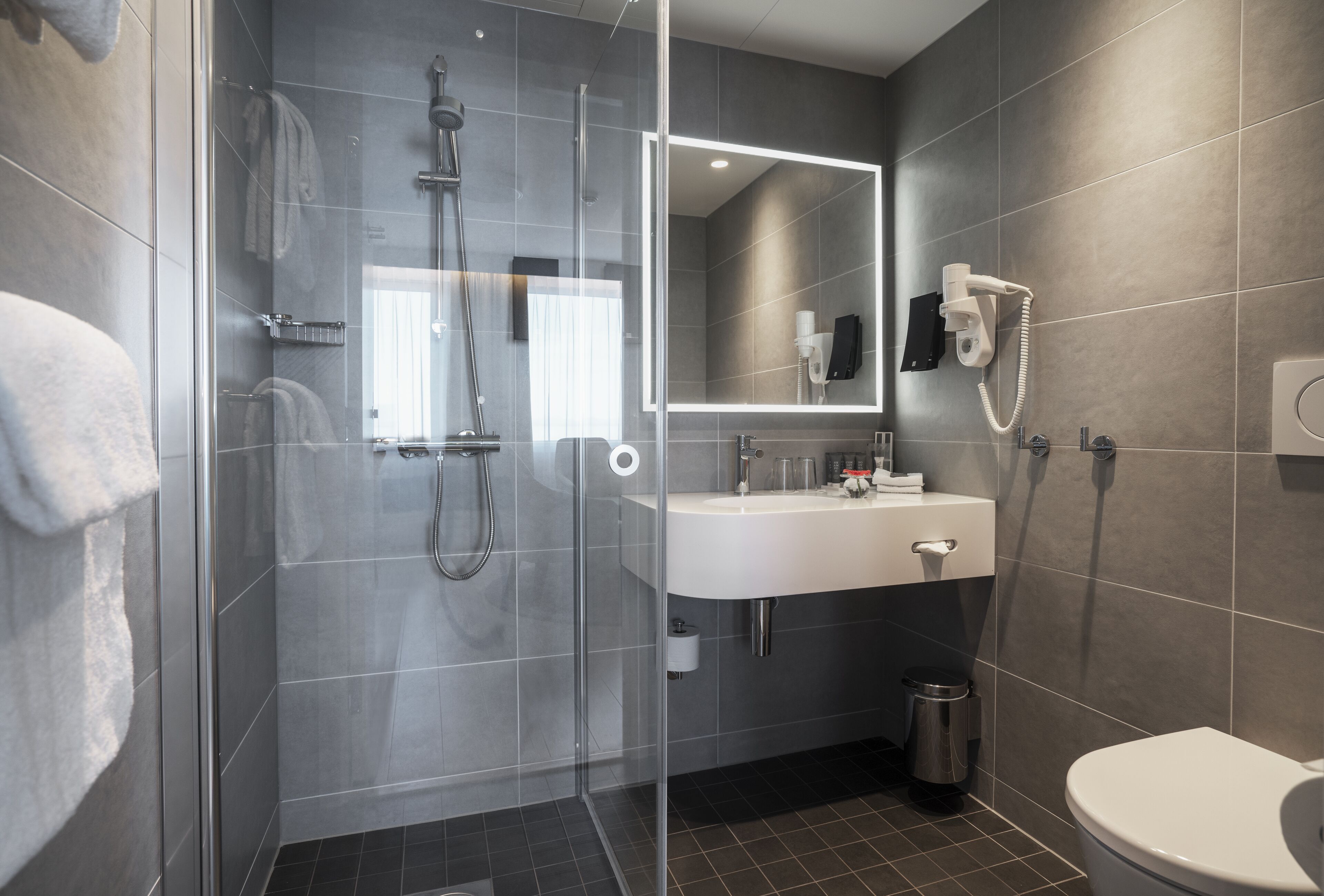 suite | bathroom | shower, free toiletries, hair dryer, towels