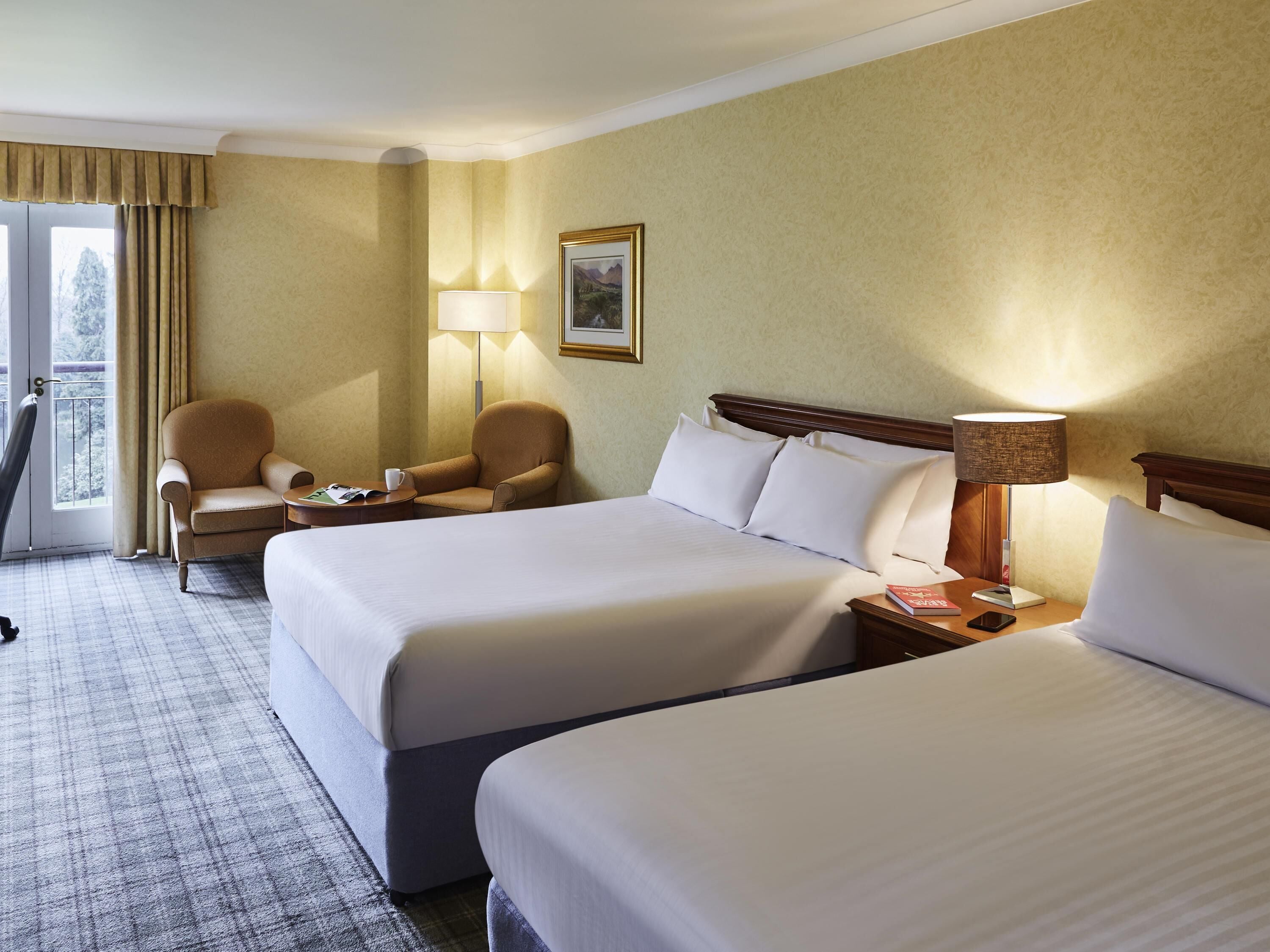 Family Room, 2 Double Beds (Superior) | Premium bedding, in-room safe, desk, laptop workspace