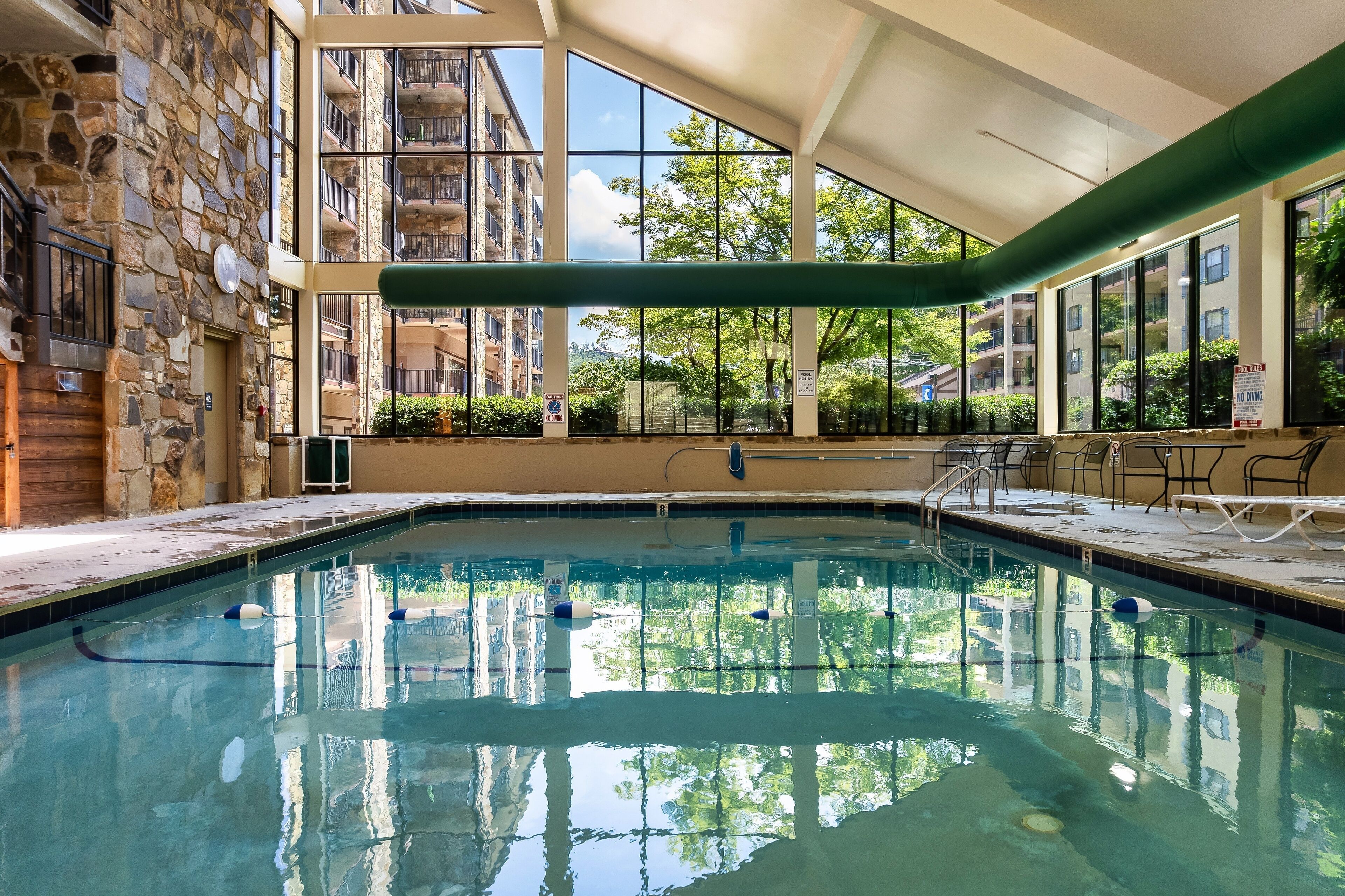 indoor pool, seasonal outdoor pool
