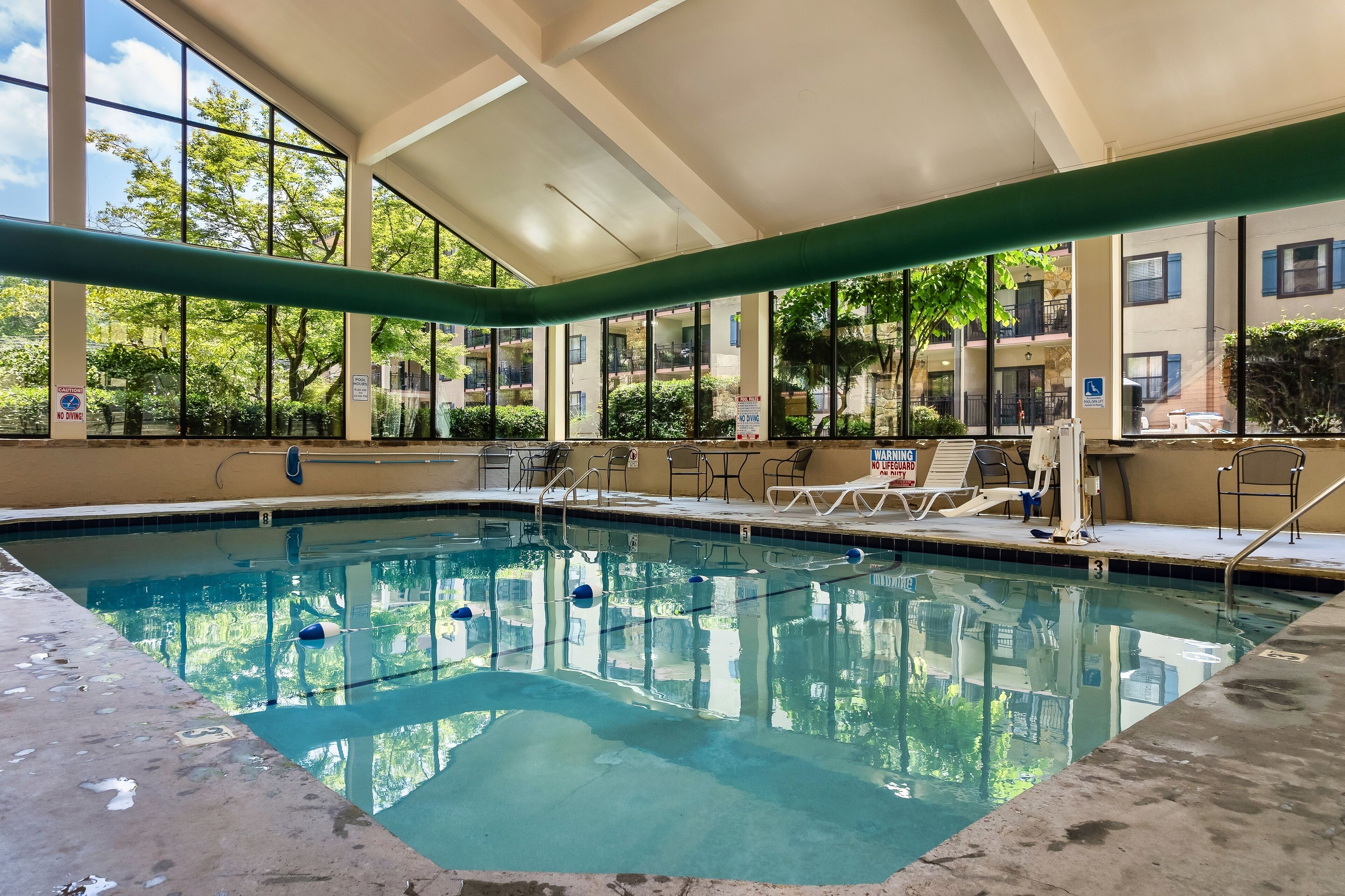 indoor pool, seasonal outdoor pool
