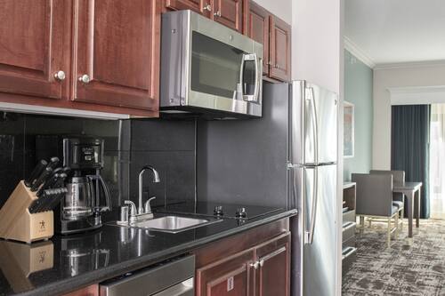 Deluxe Studio, 1 King Bed with Sofa bed, Non Smoking | Private kitchen | Fridge, microwave, stovetop, coffee/tea maker