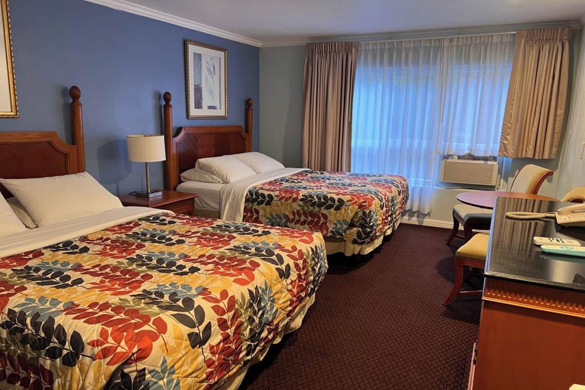 Standard Room, 2 Queen Beds, Non Smoking | Egyptian cotton sheets, premium bedding, desk, iron/ironing board