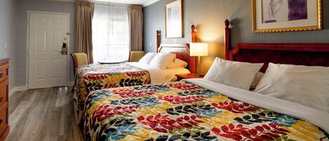 Standard Room, 2 Queen Beds, Non Smoking | Egyptian cotton sheets, premium bedding, desk, iron/ironing board