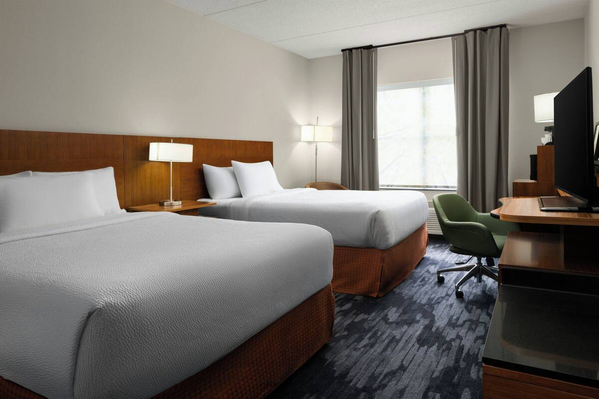 Room, 2 Queen Beds | In-room safe, desk, iron/ironing board, cribs (surcharge)