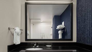 Hair dryer, towels