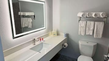 Free toiletries, hair dryer, towels, soap