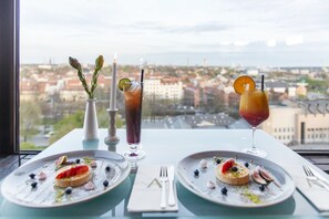 3 restaurants, serveren lunch, diner, internationale gerechten