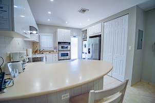 Family Condo, 2 Bedrooms | Private kitchen | Fridge, microwave, oven, stovetop