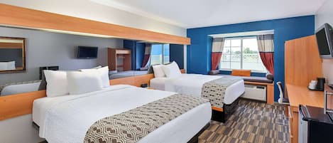 Room, 2 Queen Beds, Accessible, Non Smoking | Desk, blackout curtains, iron/ironing board, free WiFi