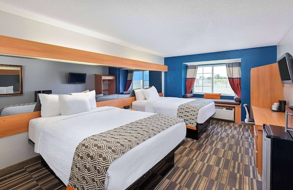 Room, 2 Queen Beds, Accessible, Non Smoking | Desk, blackout curtains, iron/ironing board, free WiFi