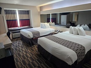 Room, 2 Queen Beds, Non Smoking | In-room safe, desk, iron/ironing board, free WiFi - Microtel Inn & Suites by Wyndham Claremore (Claremore)